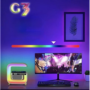 Boxa portabila Bluetooth G3 A+ 5 in 1 cu incarcare wireless, ceas digital si lumina LED RGB