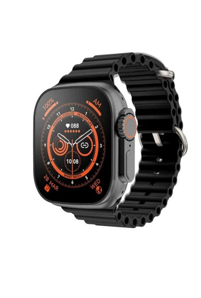 Smartwatch Ultra Multisport T800, unisex cu monitorizare fitness, ritm cardiac și funcții avansate, IP68, Compatibil Android & iOS